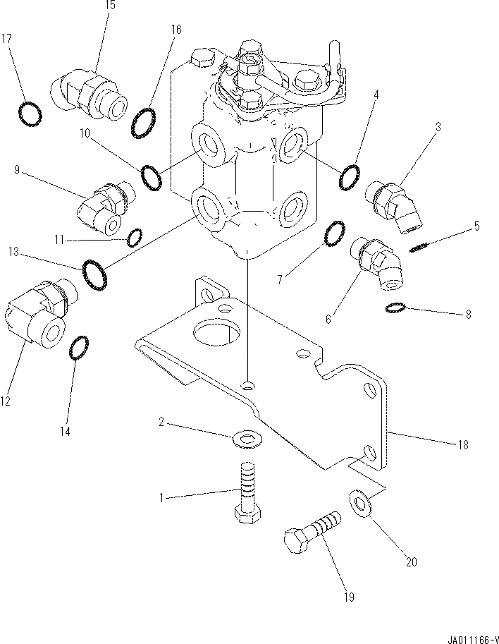 Схема запчастей Komatsu PC70-8 - 6727 74 H [ГИДРАВЛИКА]