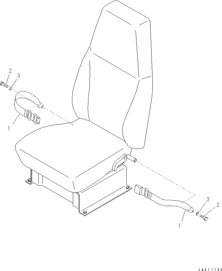 Схема запчастей Komatsu PC70-8 - КАБИНА (РЕМЕНЬ БЕЗОПАСНОСТИ) K [КАБИНА ОПЕРАТОРА И СИСТЕМА УПРАВЛЕНИЯ]