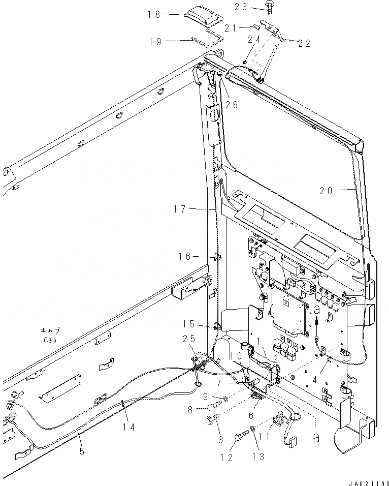 Схема запчастей Komatsu PC70-8 - КАБИНА (KOMTRAX) (GPRS ИЛИ G) K [КАБИНА ОПЕРАТОРА И СИСТЕМА УПРАВЛЕНИЯ]