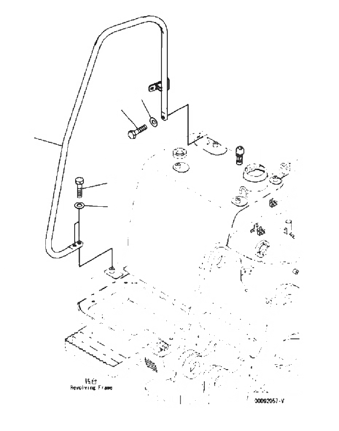 Схема запчастей Komatsu PC70-8 - HANDRAIL M [ЧАСТИ КОРПУСА]