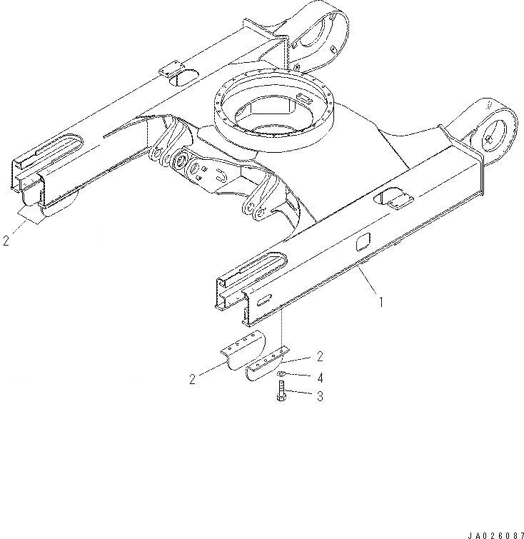 Схема запчастей Komatsu PC70-8 - ГУСЕНИЧНАЯ РАМА (СПЕЦИФ-Я С ОТВАЛОМ)(№-) R [ХОДОВАЯ]