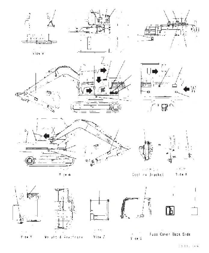 Схема запчастей Komatsu PC70-8 - МАРКИРОВКА (ПОРТУГАЛ.) (/) U [МАРКИРОВКА]