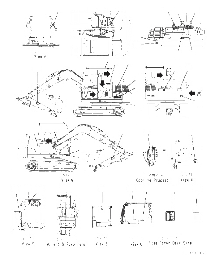 Схема запчастей Komatsu PC70-8 - МАРКИРОВКА (ПОРТУГАЛ.) (СПЕЦИФ-Я С ОТВАЛОМ) (/) U [МАРКИРОВКА]