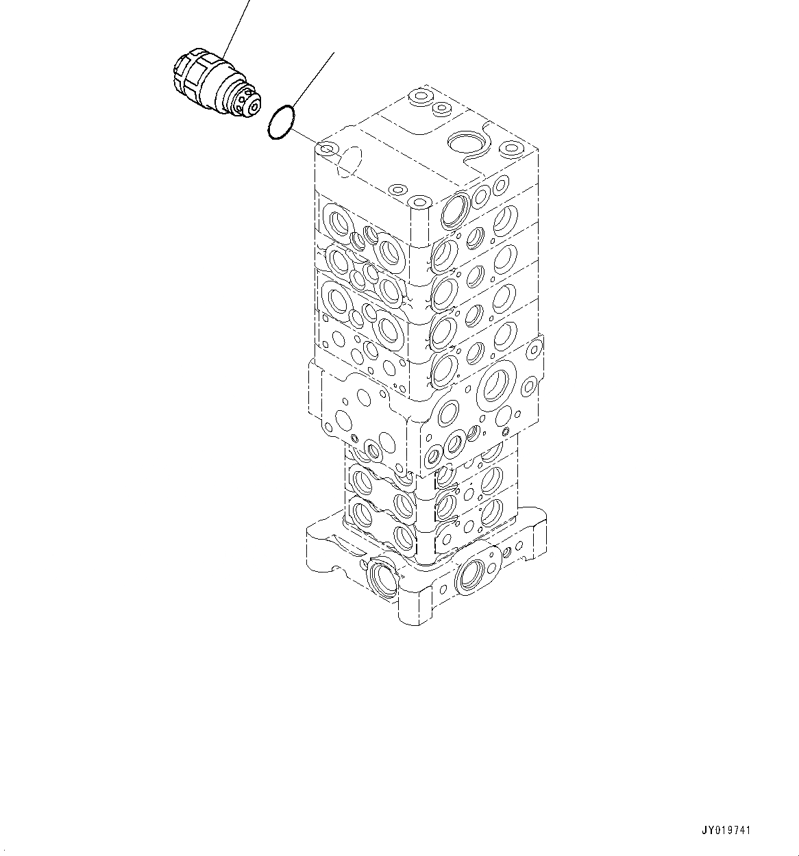 Схема запчастей Komatsu PC110-8M0 - УПРАВЛЯЮЩ. КЛАПАН (С -СЕРВИСНЫЙ КЛАПАН) (7-СЕКЦИОНН.) (/7) H [ГИДРАВЛИКА]