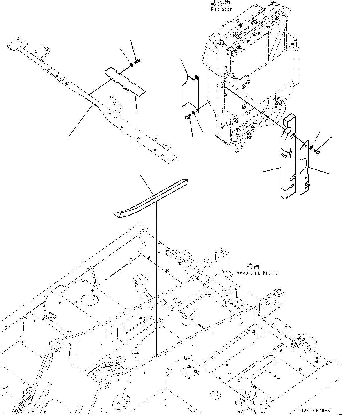 Схема запчастей Komatsu PC110-8M0 - ПЕРЕГОРОДКА. (КРЫШКАAND ПЛАСТИНА) M [ЧАСТИ КОРПУСАS И КРЫШКИ]