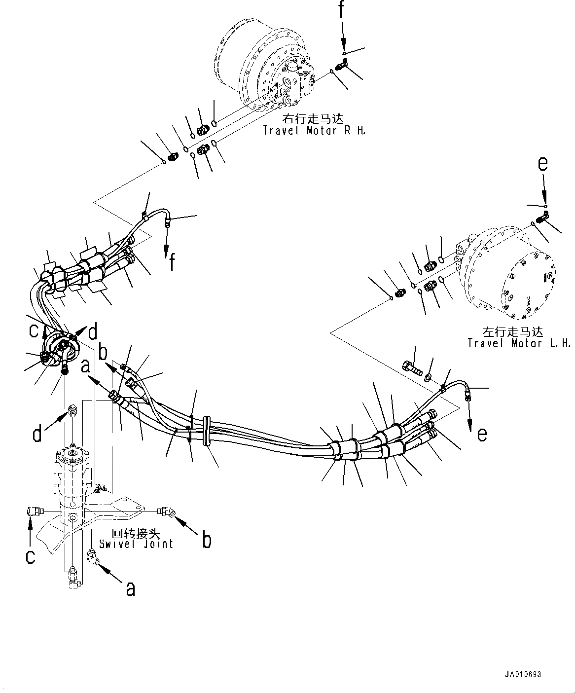 Схема запчастей Komatsu PC110-8M0 - ХОД ТРУБЫ [ХОД СИСТЕМА И ITS КОМПОНЕНТЫ]