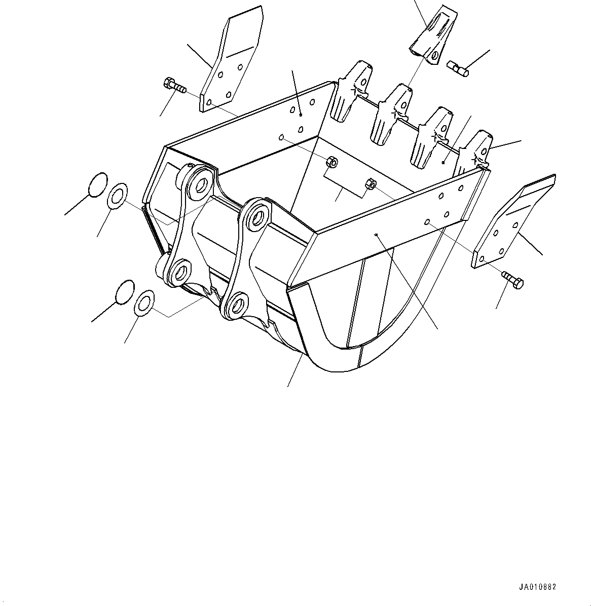 Схема запчастей Komatsu PC110-8M0 - КОВШ (.8 M, 8 MM ШИР., ГОРИЗОНТАЛЬН. ПАЛЕЦ) T [РАБОЧЕЕ ОБОРУДОВАНИЕ]