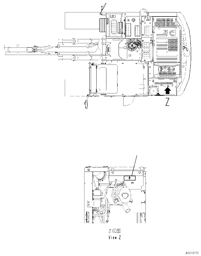 Схема запчастей Komatsu PC110-8M0 - ПРЕДУПРЕЖДАЮЩ. МАРКИРОВКАS, ВОЗДУХООЧИСТИТЕЛЬ U [МАРКИРОВКА]