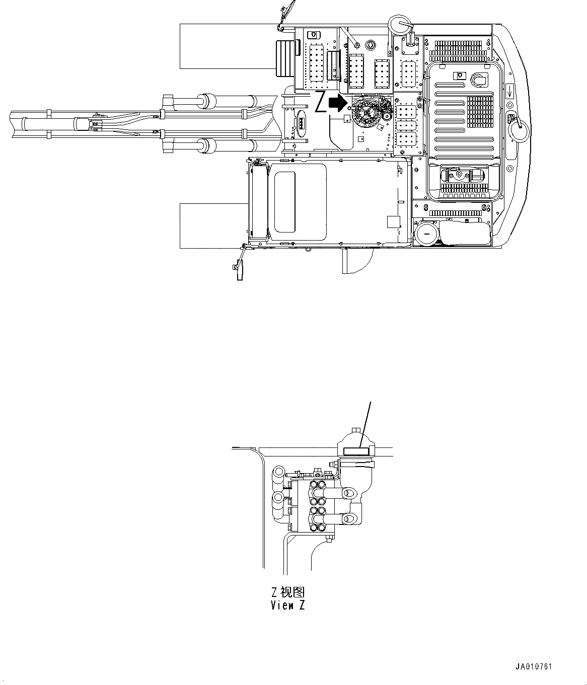 Схема запчастей Komatsu PC110-8M0 - ПРЕДУПРЕЖДАЮЩ. МАРКИРОВКАS, АККУМУЛЯТОР U [МАРКИРОВКА]