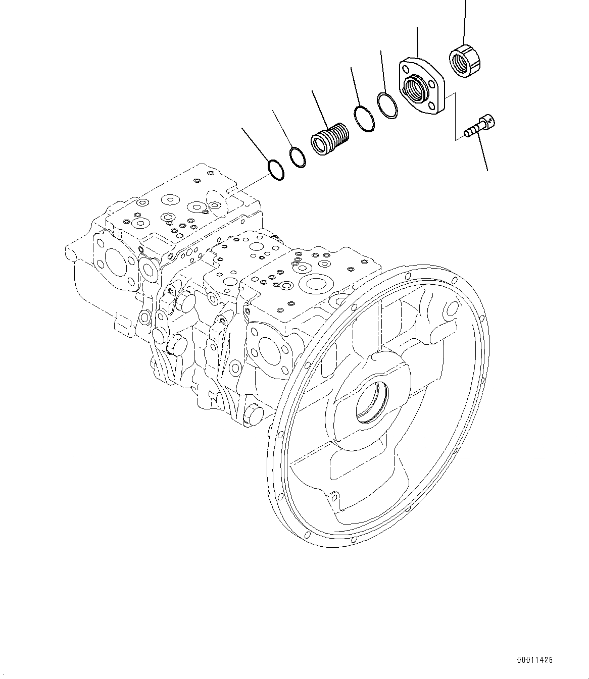 Схема запчастей Komatsu PC450-8 - ДЕМПФЕР И ПОРШЕНЬ НАСОС (ВНУТР. ЧАСТИ) (9/) B [КОМПОНЕНТЫ ДВИГАТЕЛЯ]