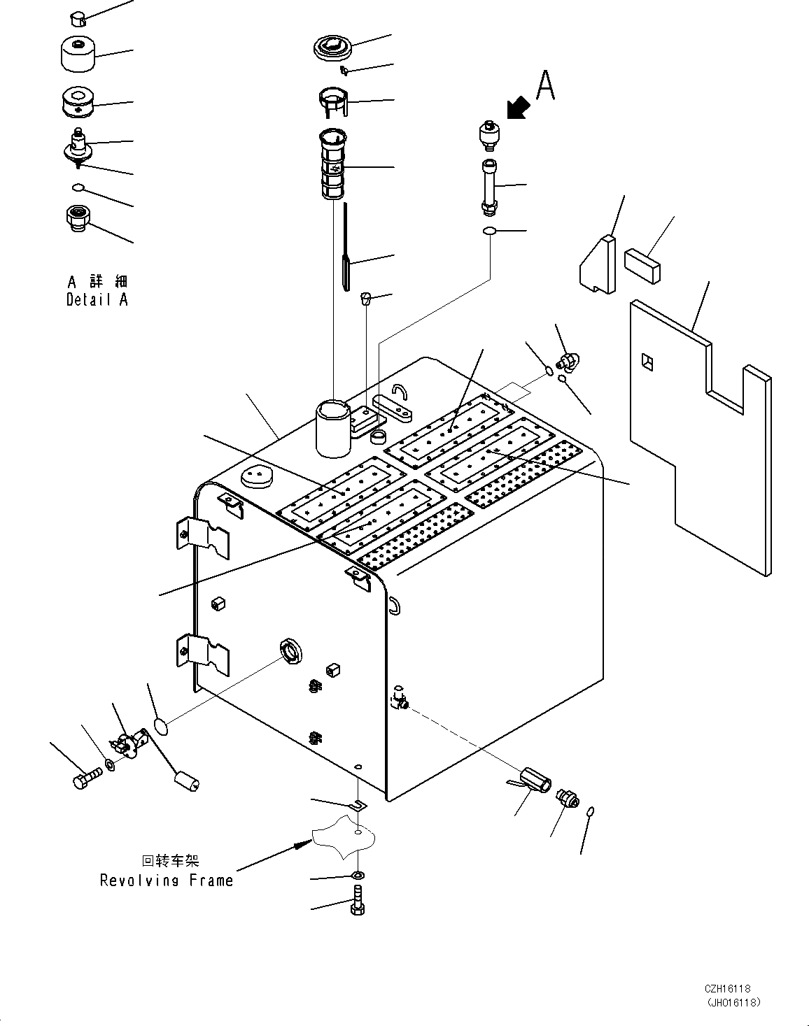 Схема запчастей Komatsu PC450-8 - ТОПЛИВН. БАК. D [ТОПЛИВН. СИСТЕМА]