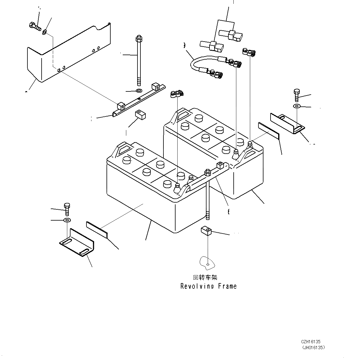 Схема запчастей Komatsu PC450-8 - АККУМУЛЯТОР E [ЭЛЕКТРИКА]