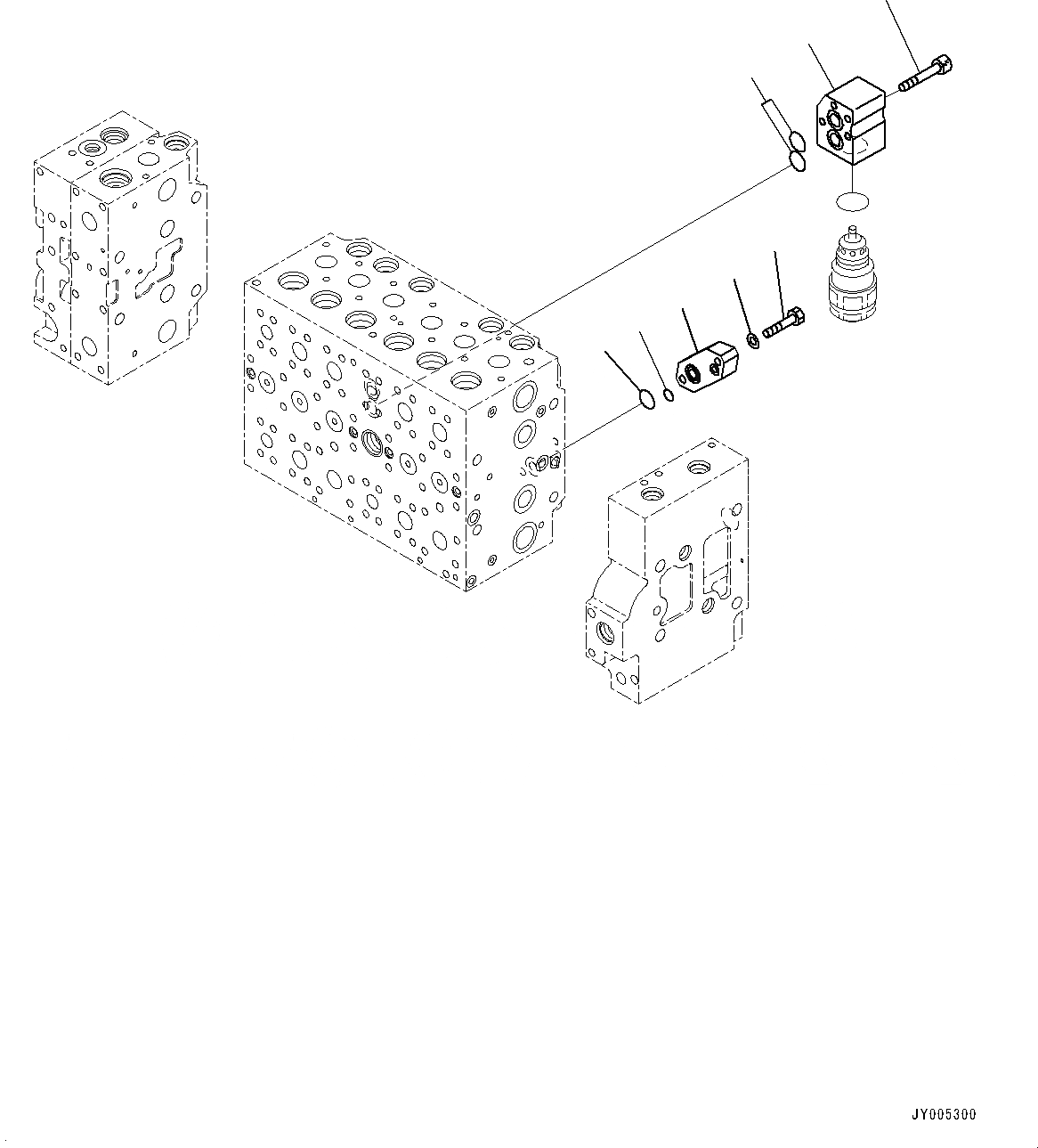 Схема запчастей Komatsu PC450-8 - УПРАВЛЯЮЩ. КЛАПАН (7-СЕКЦИОНН.) (ВНУТР. ЧАСТИ) (/) H [ГИДРАВЛИКА]