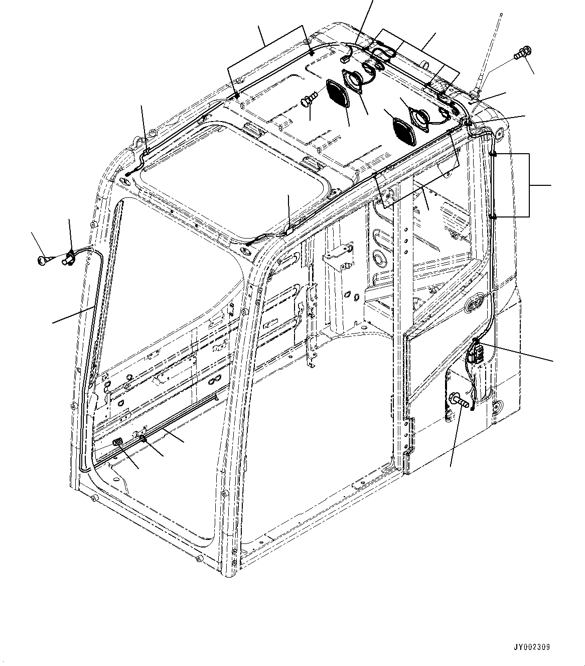 Схема запчастей Komatsu PC450-8 - КАБИНА (ГРОМКОГОВОРИТ. И ОМЫВАТЕЛЬ СТЕКЛА) K [КАБИНА ОПЕРАТОРА И СИСТЕМА УПРАВЛЕНИЯ]