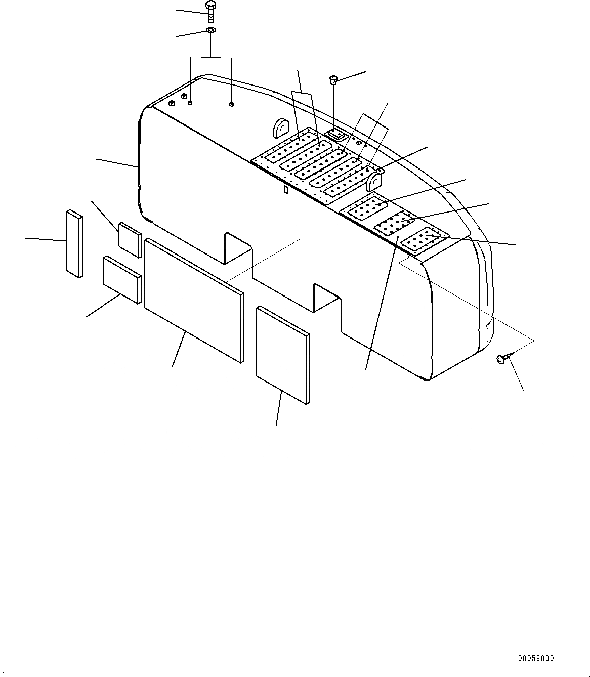 Схема запчастей Komatsu PC450-8 - ПРОТИВОВЕС M [ЧАСТИ КОРПУСАS И КРЫШКИ]