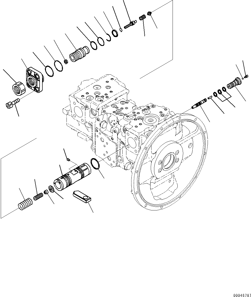 Схема запчастей Komatsu PC270-8 - ПОРШЕНЬ НАСОС (ВНУТР. ЧАСТИ, ОСНОВН. НАСОС) (/) B [КОМПОНЕНТЫ ДВИГАТЕЛЯ]