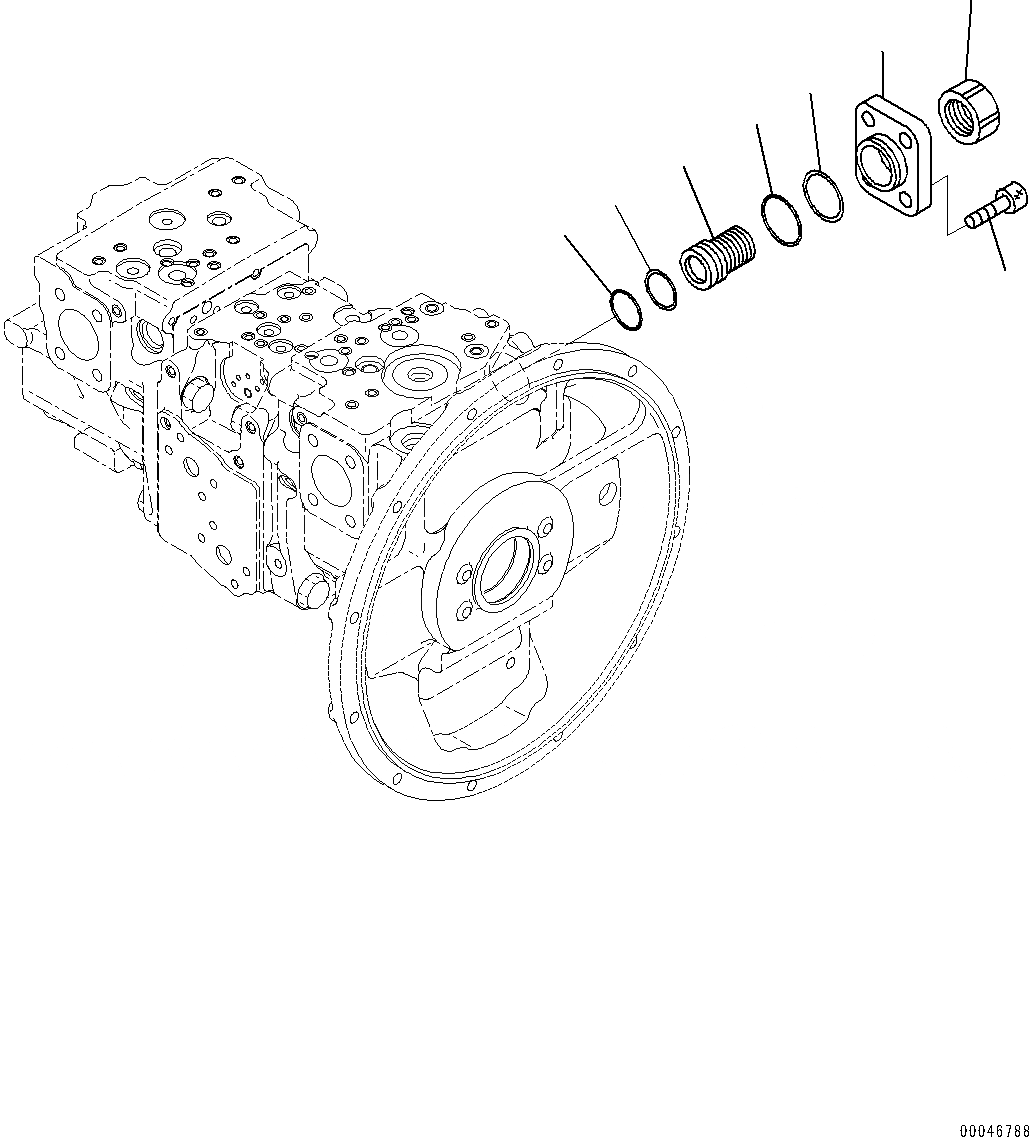 Схема запчастей Komatsu PC270-8 - ПОРШЕНЬ НАСОС (ВНУТР. ЧАСТИ, ОСНОВН. НАСОС) (/) B [КОМПОНЕНТЫ ДВИГАТЕЛЯ]