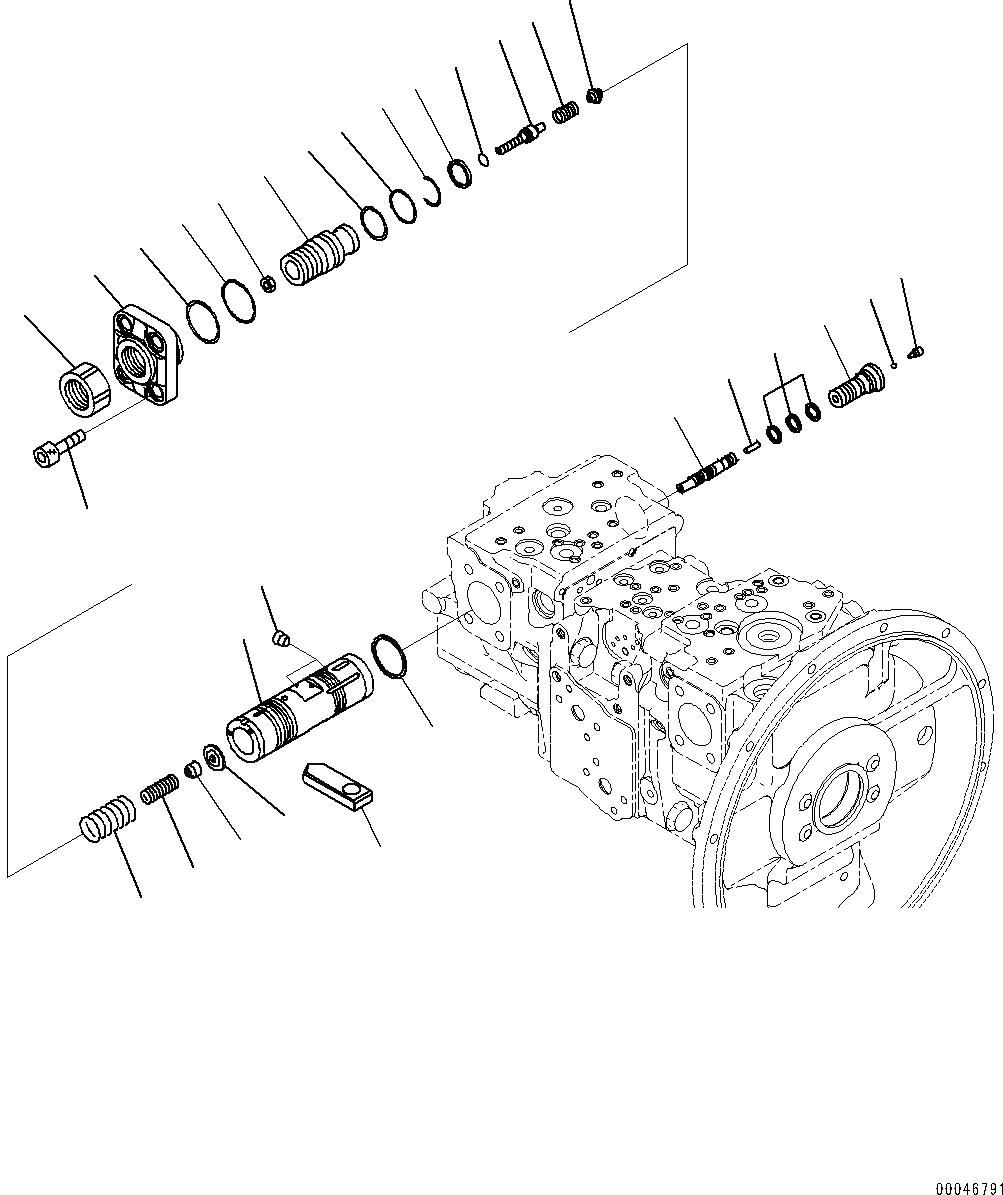 Схема запчастей Komatsu PC270-8 - ПОРШЕНЬ НАСОС (ВНУТР. ЧАСТИ, ОСНОВН. НАСОС) (8/) B [КОМПОНЕНТЫ ДВИГАТЕЛЯ]