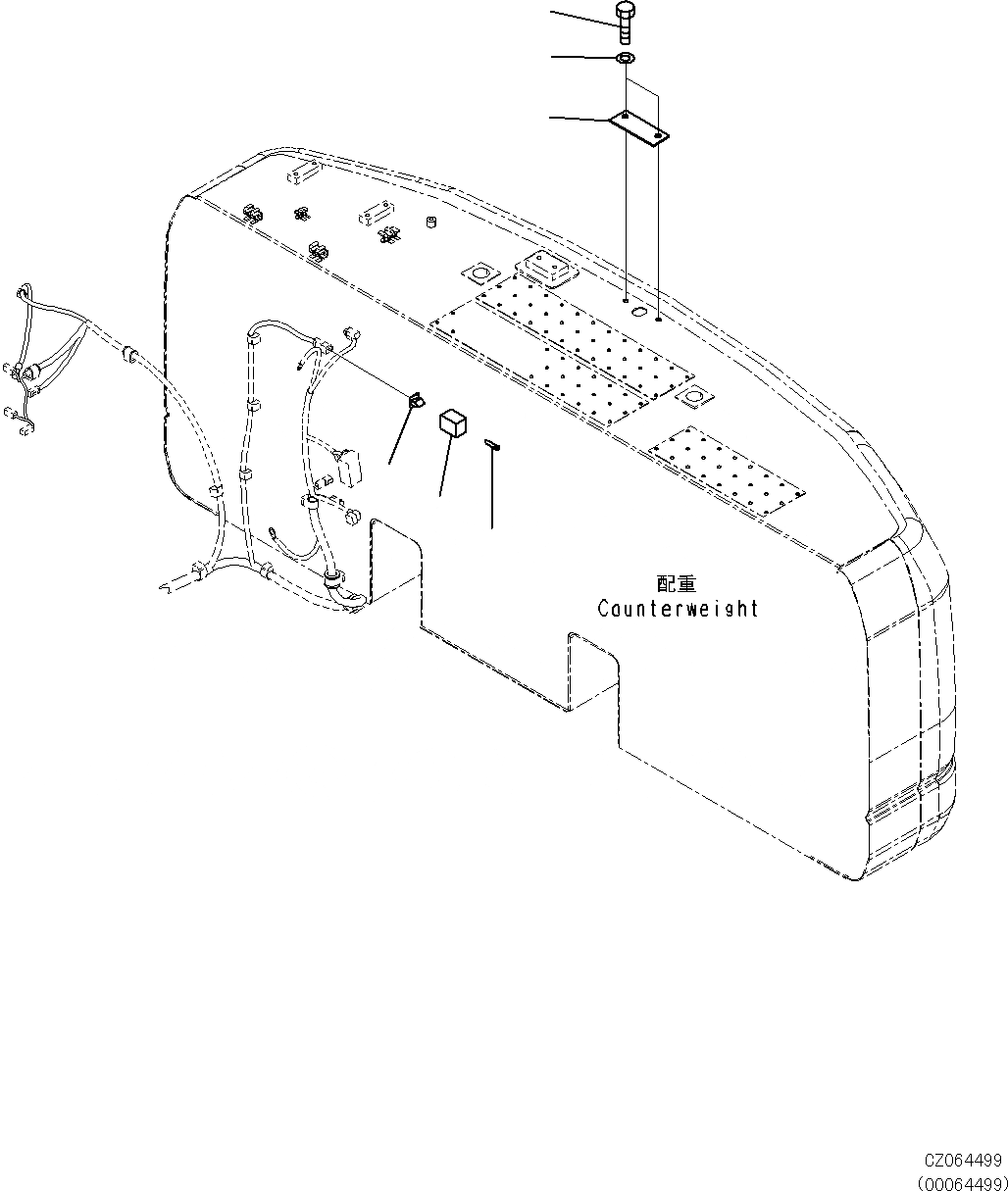 Схема запчастей Komatsu PC270-8 - ЗАДН.VIEW CAMERA E [ЭЛЕКТРИКА]