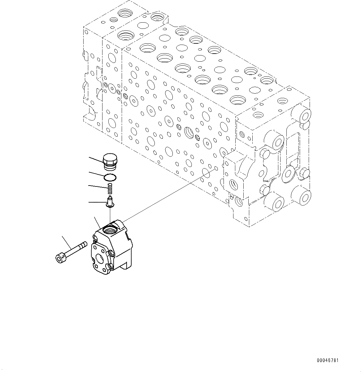 Схема запчастей Komatsu PC270-8 - УПРАВЛЯЮЩ. КЛАПАН (-АКТУАТОР) (7-СЕКЦИОНН.) (8/) H [ГИДРАВЛИКА]