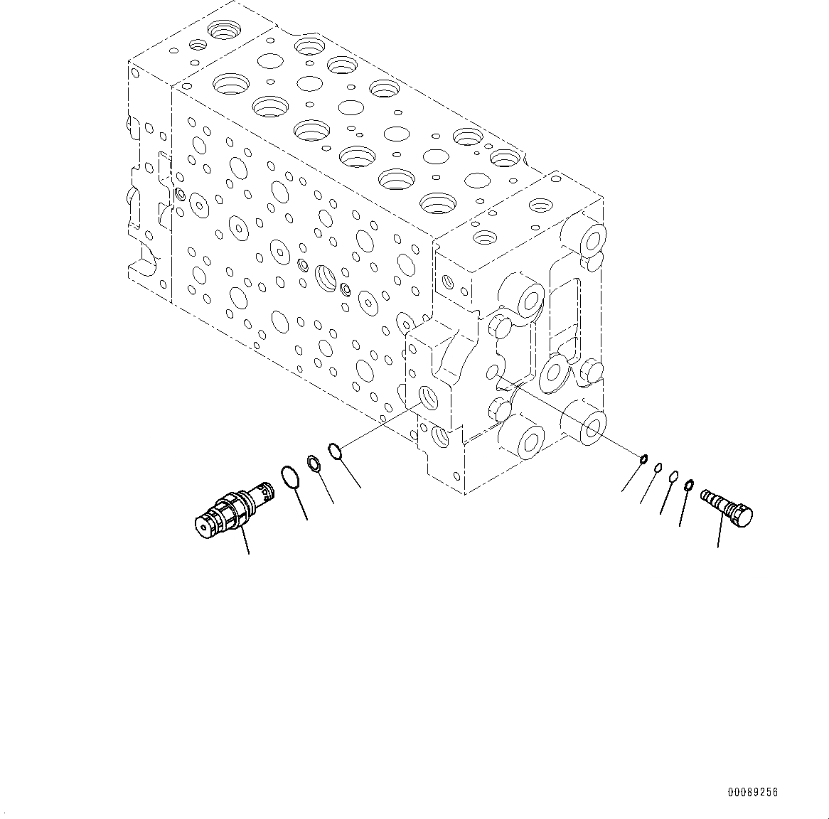 Схема запчастей Komatsu PC270-8 - УПРАВЛЯЮЩ. КЛАПАН (БЕЗ -СЕРВИСНЫЙ КЛАПАН) (6-СЕКЦИОНН.) (/9) H [ГИДРАВЛИКА]