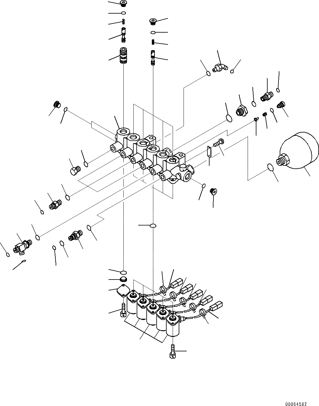 Схема запчастей Komatsu PC270-8 - СОЛЕНОИДНЫЙ КЛАПАН ТРУБЫ (СОЛЕНОИДНЫЙ КЛАПАН) H [ГИДРАВЛИКА]