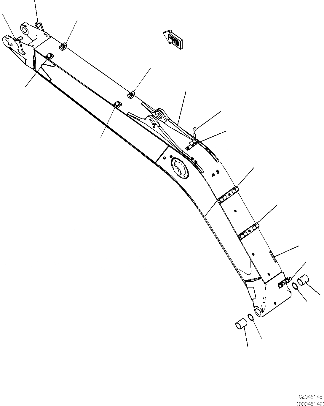 Схема запчастей Komatsu PC270-8 - СТРЕЛА(СТРЕЛА И ВТУЛКА) T [РАБОЧЕЕ ОБОРУДОВАНИЕ]