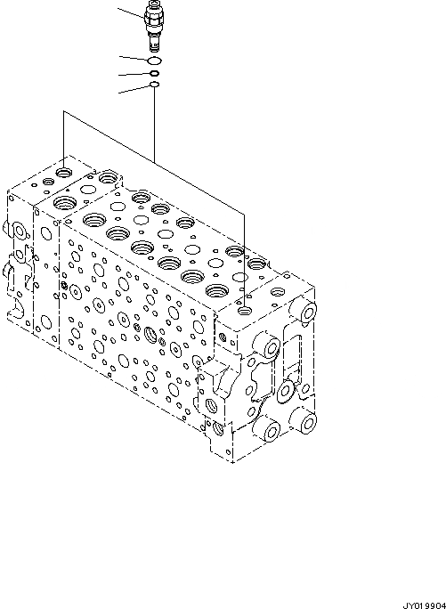 Схема запчастей Komatsu PC360-8M0 - УПРАВЛЯЮЩ. КЛАПАН (7-СЕКЦИОНН.) (9/) H [ГИДРАВЛИКА]