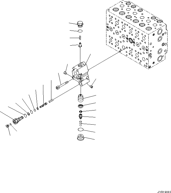 Схема запчастей Komatsu PC360-8M0 - УПРАВЛЯЮЩ. КЛАПАН (8-СЕКЦИОНН.) (9/) H [ГИДРАВЛИКА]