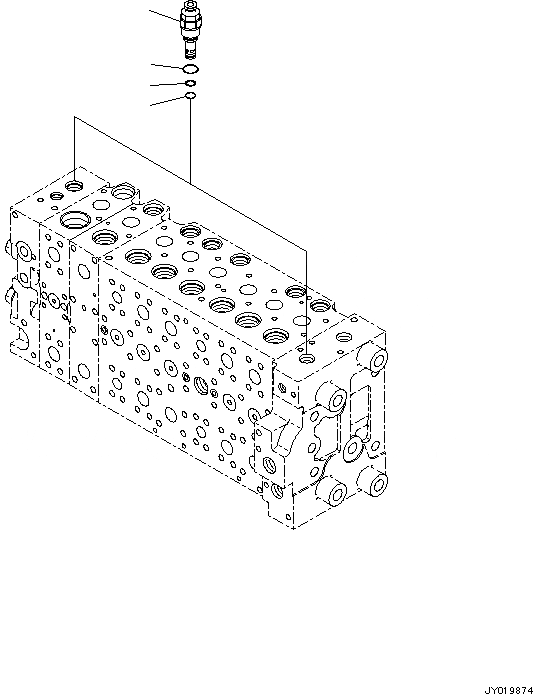 Схема запчастей Komatsu PC360-8M0 - УПРАВЛЯЮЩ. КЛАПАН (8-СЕКЦИОНН.) (9/) H [ГИДРАВЛИКА]