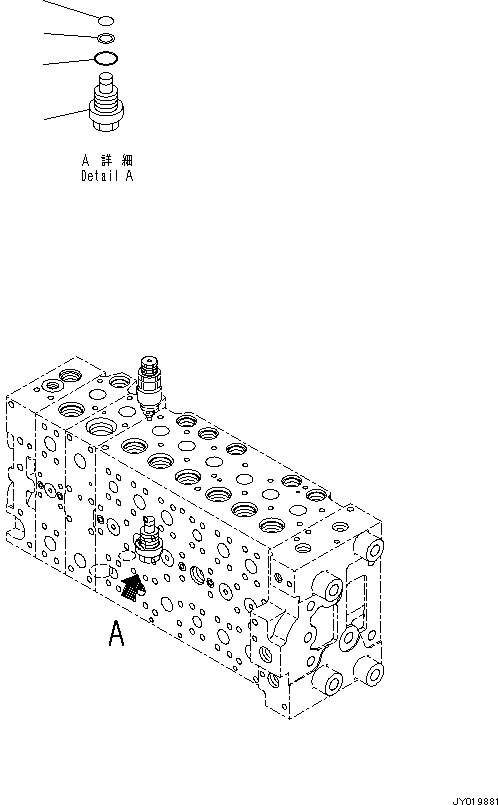 Схема запчастей Komatsu PC360-8M0 - УПРАВЛЯЮЩ. КЛАПАН (8-СЕКЦИОНН.) (7/) H [ГИДРАВЛИКА]