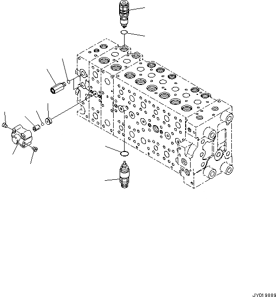 Схема запчастей Komatsu PC360-8M0 - УПРАВЛЯЮЩ. КЛАПАН (8-СЕКЦИОНН.) (/) H [ГИДРАВЛИКА]