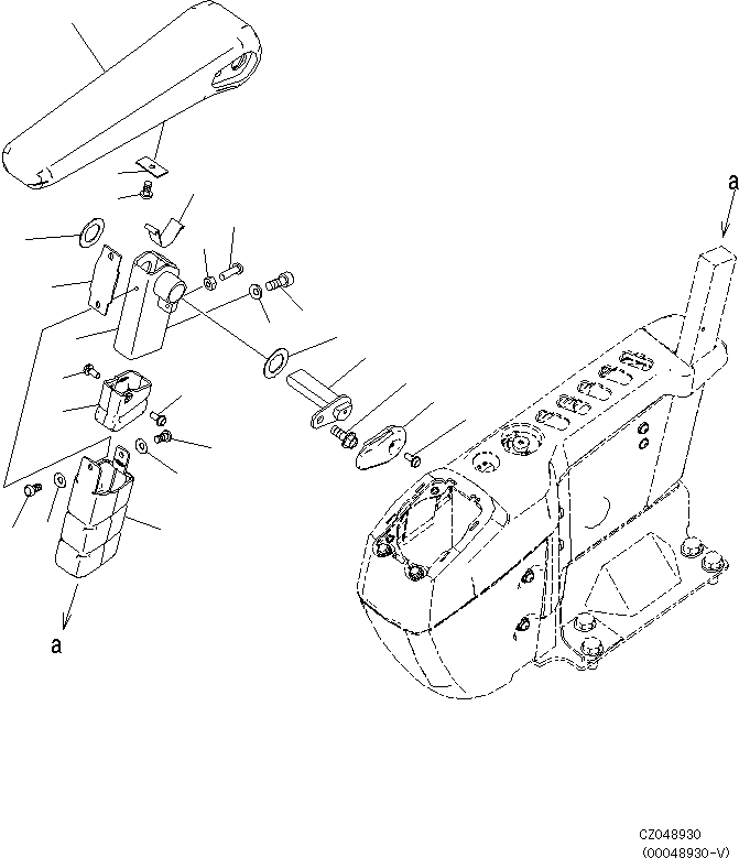 Схема запчастей Komatsu PC360-8M0 - КАБИНА(ПОЛ, ПОДЛОКОТНИК, ПРАВ.) K [КАБИНА ОПЕРАТОРА И СИСТЕМА УПРАВЛЕНИЯ]