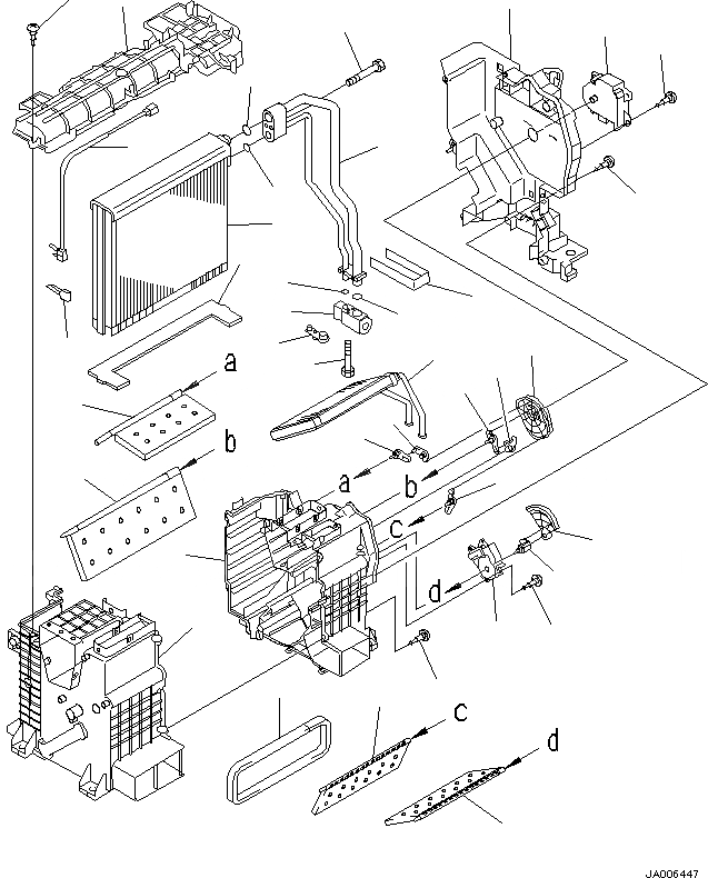 Схема запчастей Komatsu PC360-8M0 - КАБИНА(ВНУТР. ЧАСТИ, БЛОК КОНДИЦИОНЕРА) (/) K [КАБИНА ОПЕРАТОРА И СИСТЕМА УПРАВЛЕНИЯ]