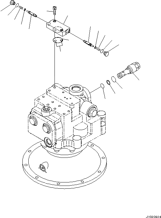 Схема запчастей Komatsu PC360-8M0 - МЕХАНИЗМ ПОВОРОТА И МОТОР (МОТОР ПОВОРОТА) (/) N [ПОВОРОТН. КРУГ И ITS КОМПОНЕНТЫ]