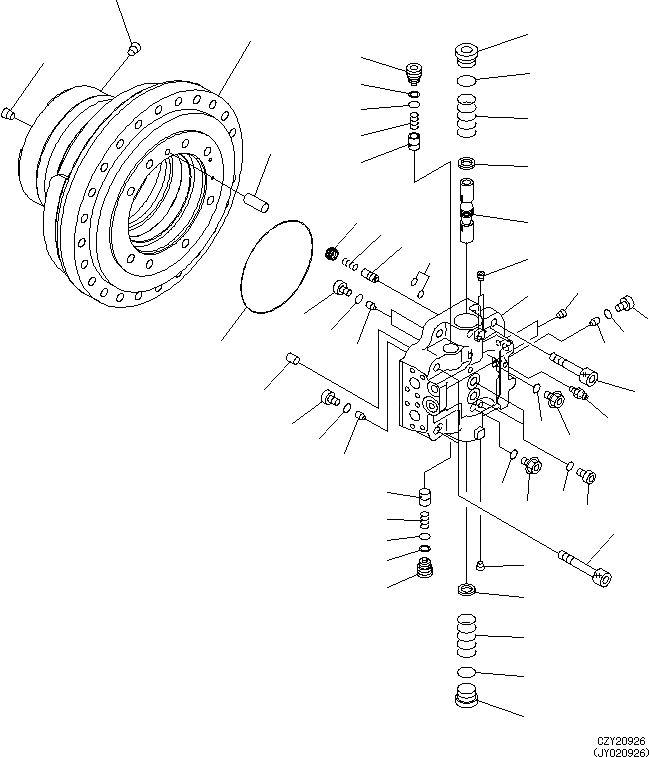Схема запчастей Komatsu PC360-8M0 - МОТОР ХОДА И КОНЕЧНАЯ ПЕРЕДАЧА (МОТОР ХОДА , ЛЕВ.) (/) [ХОД СИСТЕМА И ITS КОМПОНЕНТЫ]