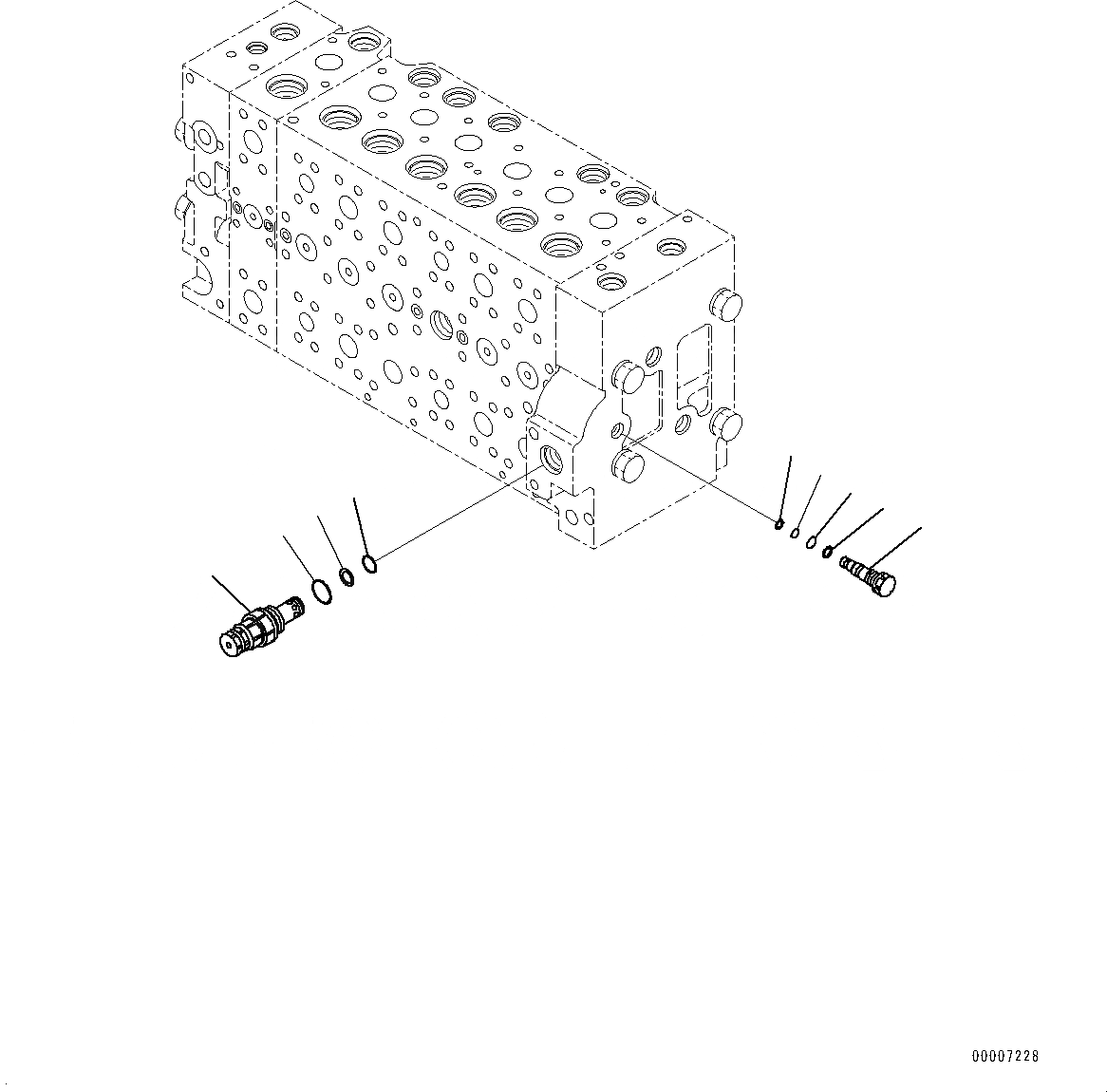 Схема запчастей Komatsu PC460LC-8 - УПРАВЛЯЮЩ. КЛАПАН (7-СЕКЦИОНН.) (ВНУТР. ЧАСТИ) (/) H [ГИДРАВЛИКА]