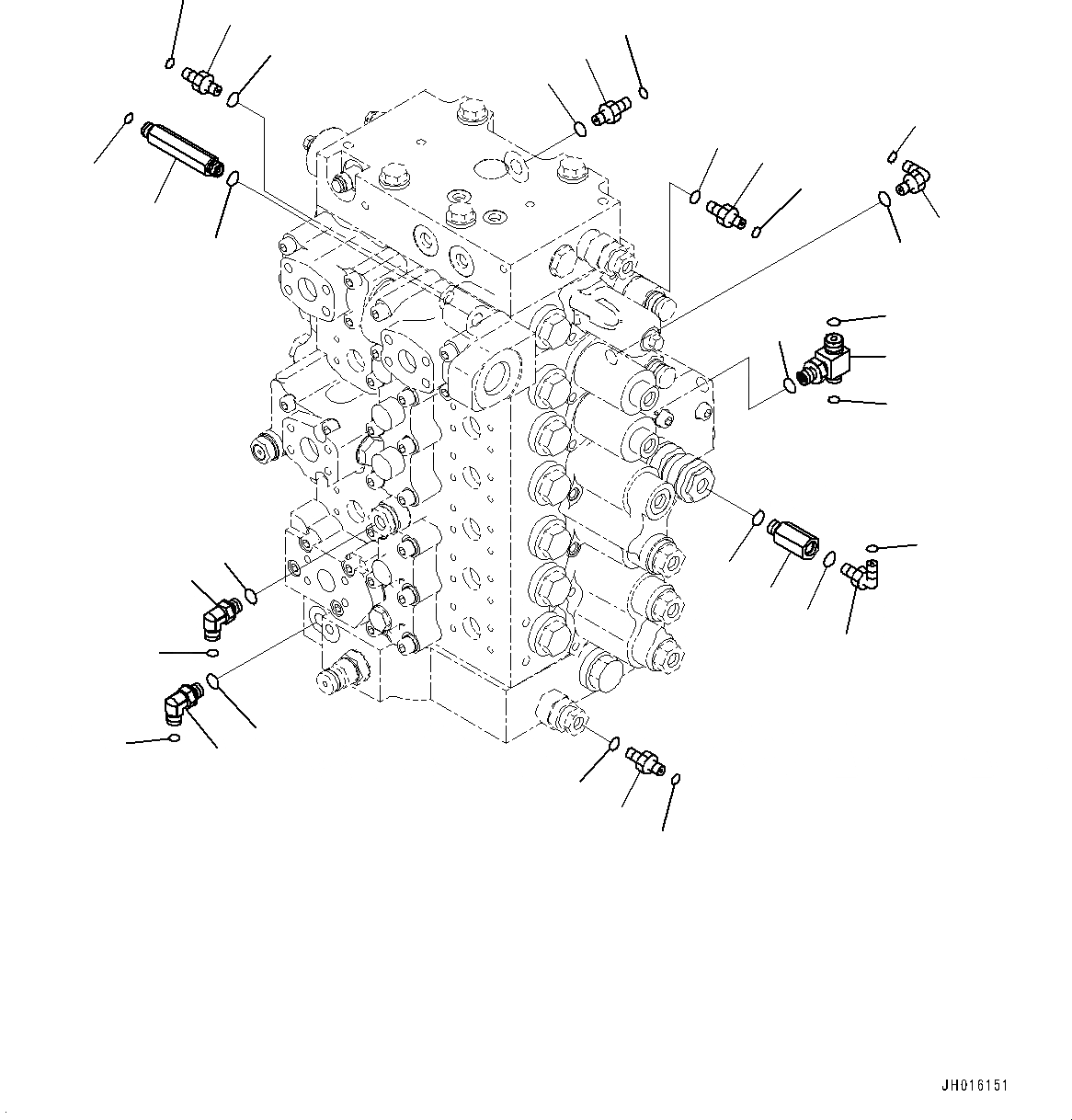 Схема запчастей Komatsu PC460LC-8 - УПРАВЛЯЮЩ. КЛАПАН (7-СЕКЦИОНН.) (УПРАВЛЯЮЩ. КЛАПАН КОМПОНЕНТЫ) (/) H [ГИДРАВЛИКА]