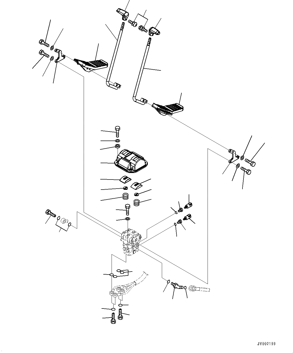 Схема запчастей Komatsu PC460LC-8 - КАБИНА (ПОЛ, КОНТРОЛЬ ХОДА) K [КАБИНА ОПЕРАТОРА И СИСТЕМА УПРАВЛЕНИЯ]