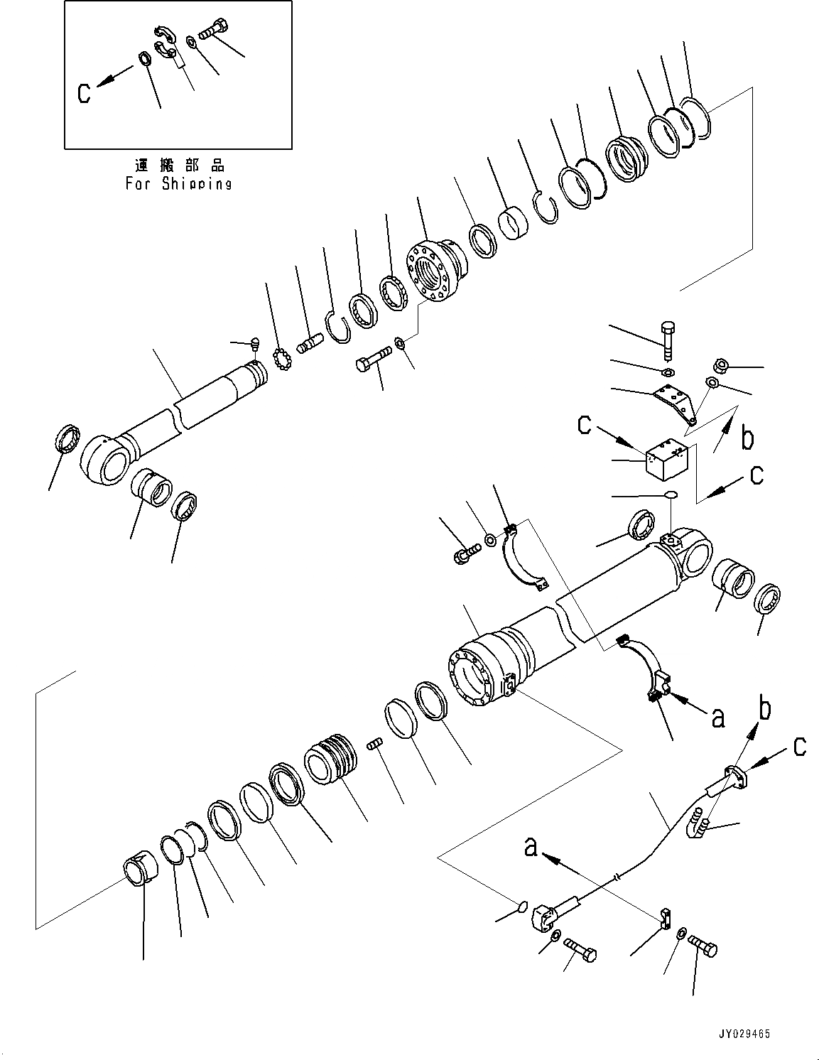 Схема запчастей Komatsu PC460LC-8 - ЦИЛИНДР РУКОЯТИ, ВНУТР. ЧАСТИ, ДЛЯ .9M РУКОЯТЬ T [РАБОЧЕЕ ОБОРУДОВАНИЕ]