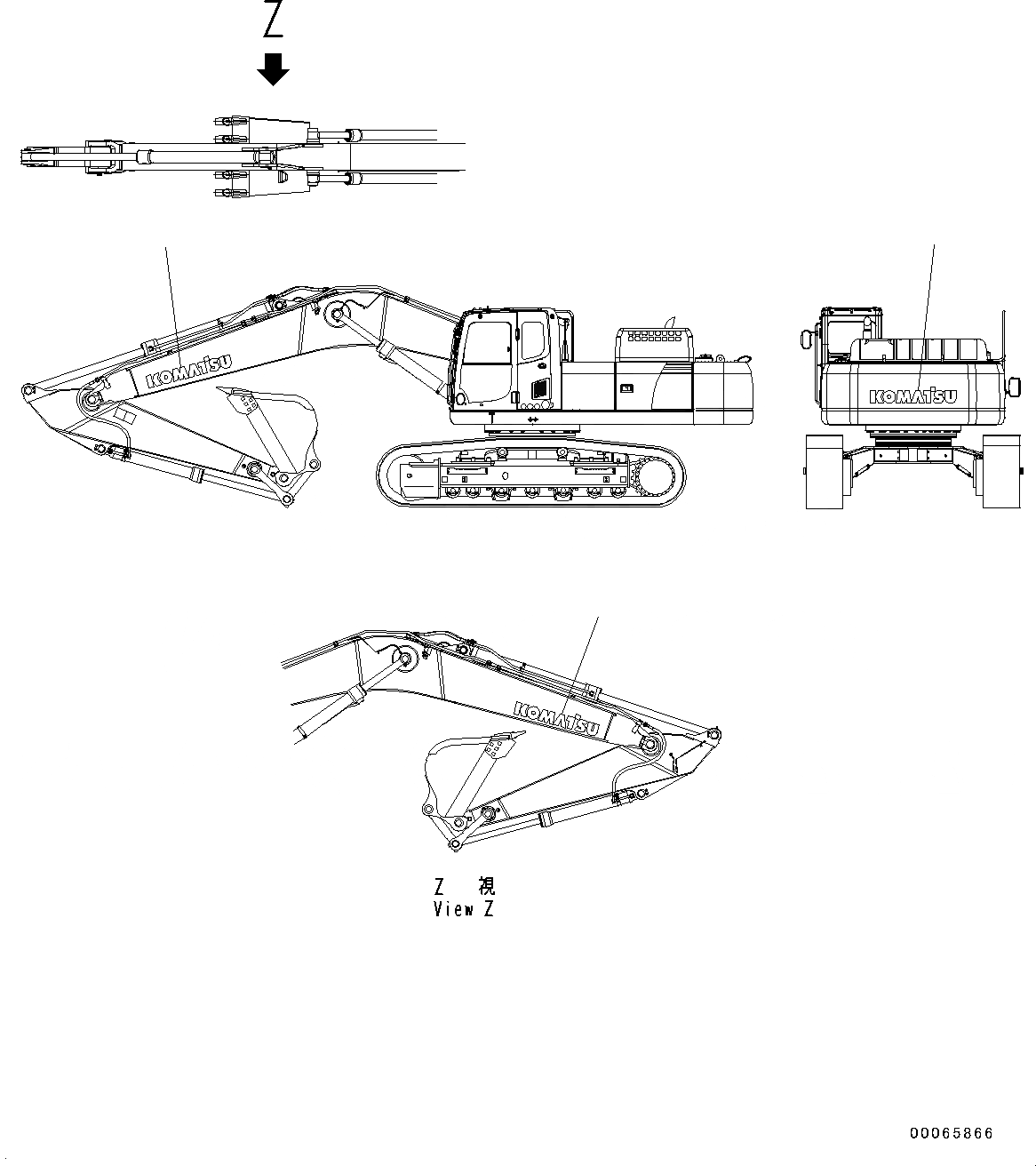 Схема запчастей Komatsu PC460LC-8 - KOMATSU ЛОГОТИП U [МАРКИРОВКА]