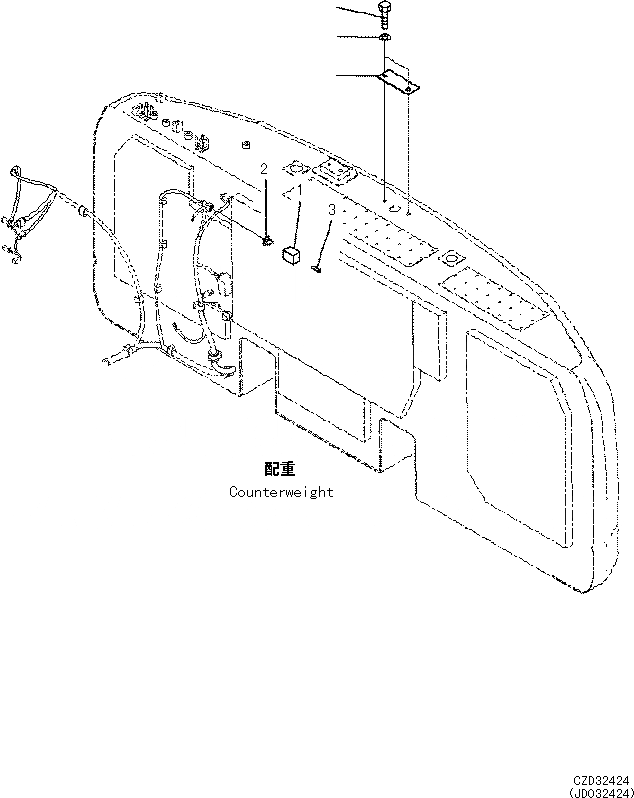 Схема запчастей Komatsu PC650LC-8E0 - ЗАДН.VIEW CAMERA E [ЭЛЕКТРИКА]