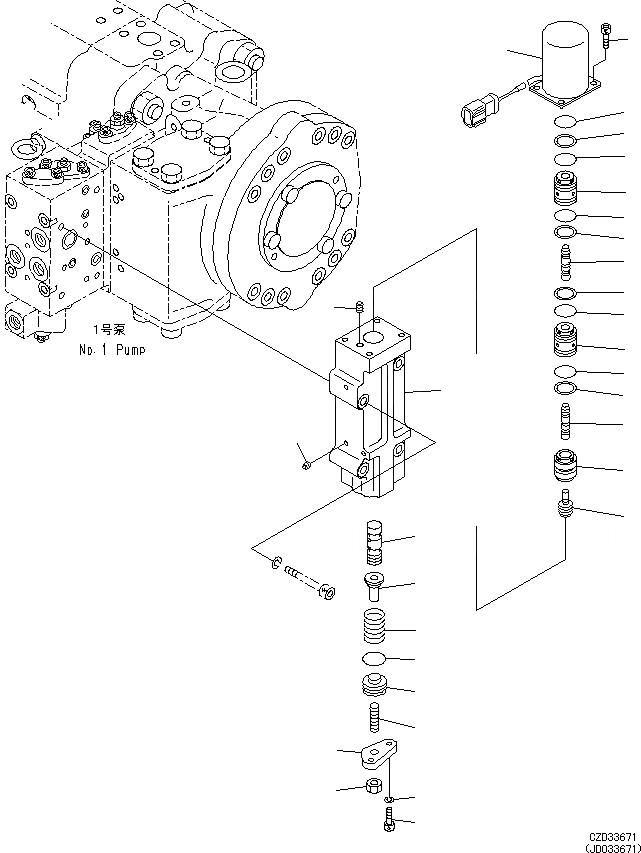 Схема запчастей Komatsu PC650LC-8E0 - ПОРШЕНЬ НАСОС (ВНУТР. ЧАСТИ, NO. НАСОС) (/) H [ГИДРАВЛИКА]