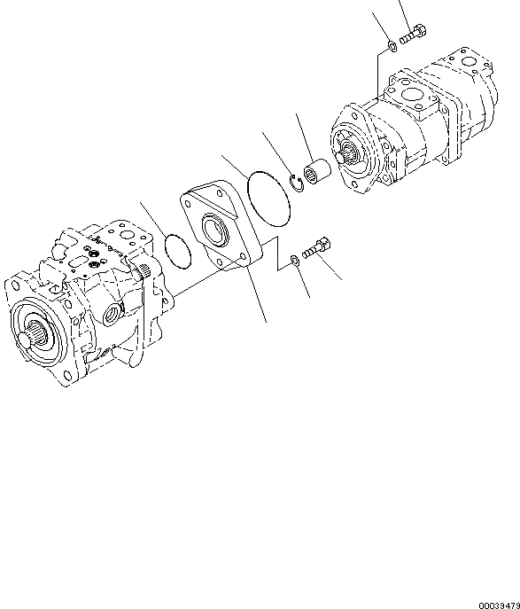 Схема запчастей Komatsu PC650LC-8E0 - ПРИВОД НАСОС (НАСОС ВЕНТИЛЯТОРА) (7/7) H [ГИДРАВЛИКА]