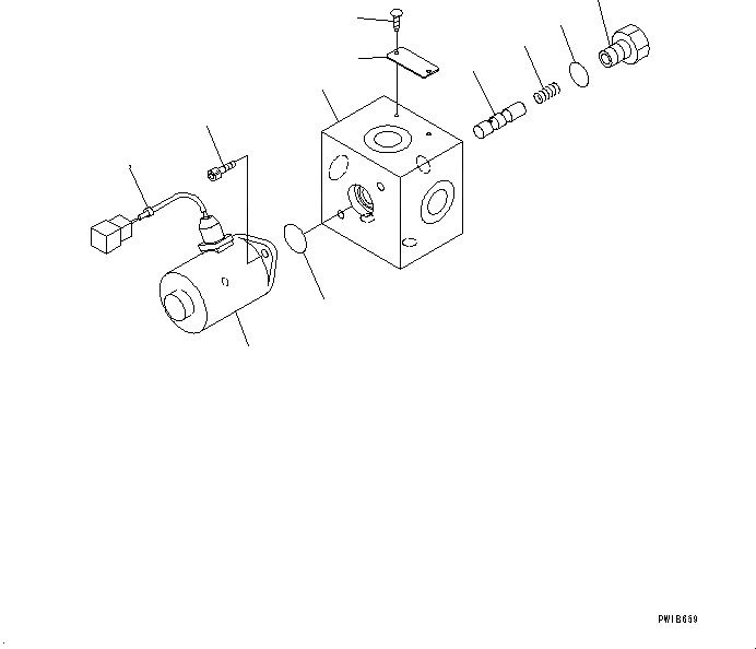 Схема запчастей Komatsu PC650LC-8E0 - СОЛЕНОИДНЫЙ КЛАПАН ТРУБЫ (ВНУТР. ЧАСТИ, СТАРТЕР) (/) H [ГИДРАВЛИКА]