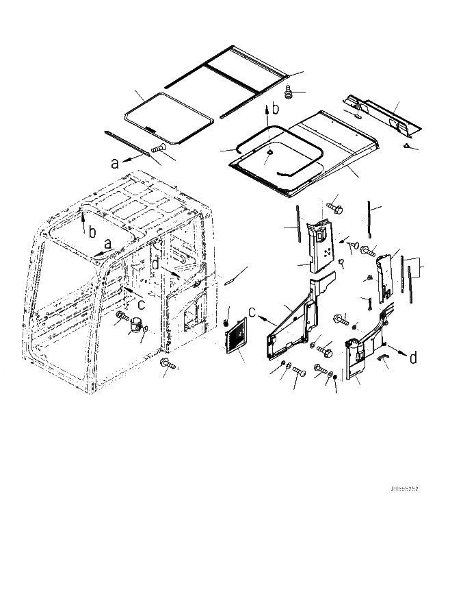 Схема запчастей Komatsu PC650LC-8E0 - КАБИНА (КРЫША КРЫШКАAND ВПУСК ВОЗДУХА) K [КАБИНА ОПЕРАТОРА И СИСТЕМА УПРАВЛЕНИЯ]