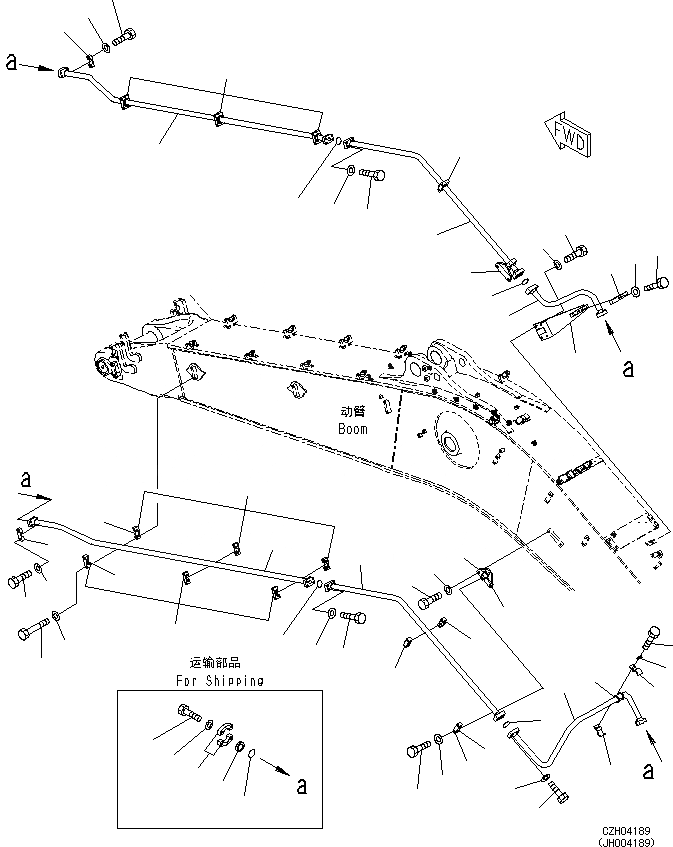 Схема запчастей Komatsu PC650LC-8E0 - СТРЕЛА (7MM,-НАВЕСН. ОБОРУД) (ДОПОЛН. ГИДРОЛИНИЯ) T [РАБОЧЕЕ ОБОРУДОВАНИЕ]