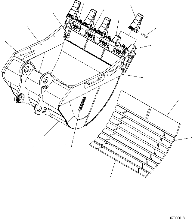 Схема запчастей Komatsu PC650LC-8E0 - ME КОВШ (.M)(SE) T [РАБОЧЕЕ ОБОРУДОВАНИЕ]