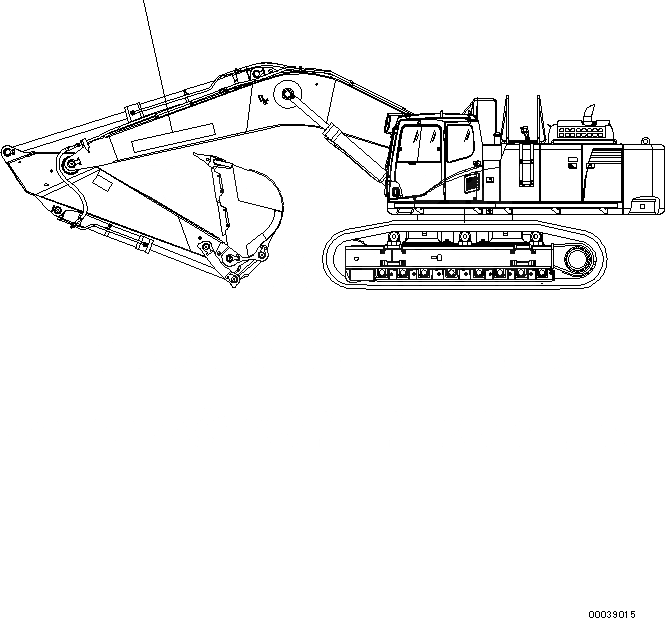 Схема запчастей Komatsu PC650LC-8E0 - ЛОГОТИП KOMATSU(ДЛЯ MM СТРЕЛА) U [МАРКИРОВКА]