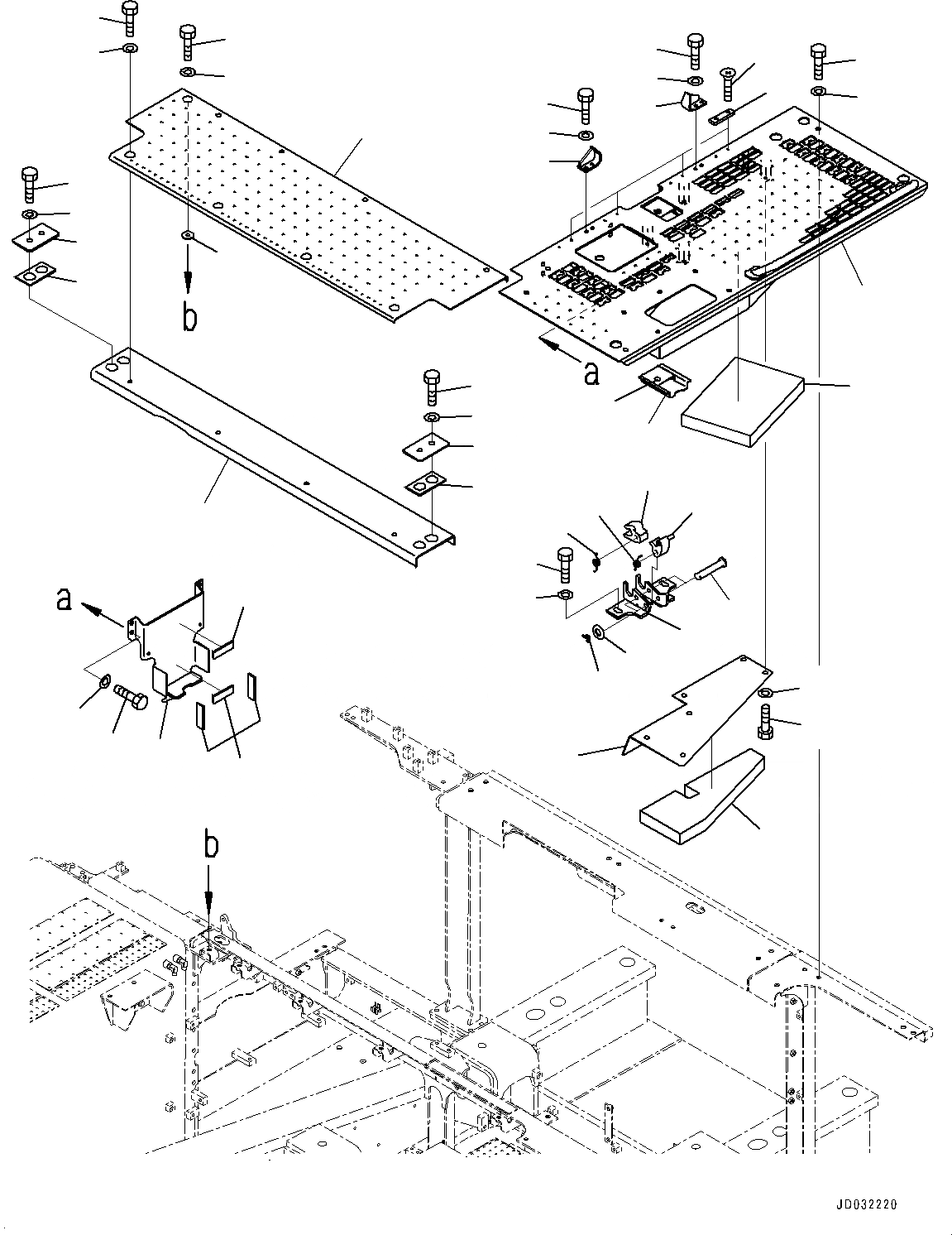 Схема запчастей Komatsu PC700LC-8E0 - ЗАДН. КРЫШКА (С ENGINВОЗД.E ПРЕФИЛЬТР) (COVER) M [ЧАСТИ КОРПУСАS И КРЫШКИ]